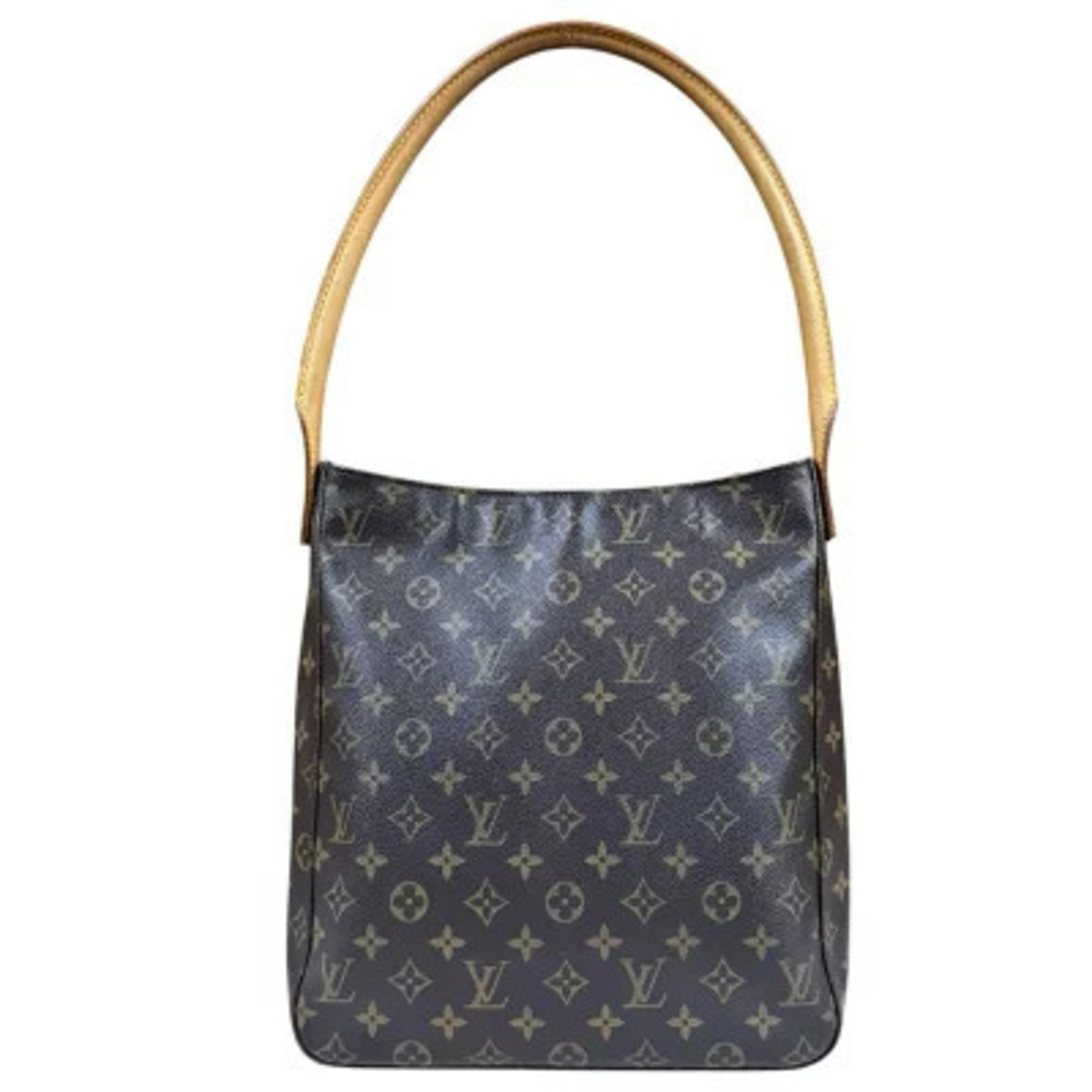 Louis Vuitton Looping Monogram Shoulder Bag Canvas Brown